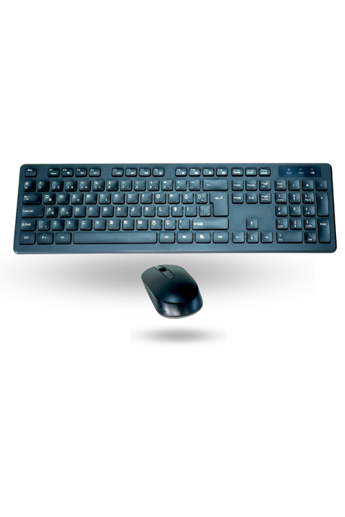 Büro Ev Ofis Bilgisayarı için Klasik Kablosuz Wifi Klavye Mouse Seti