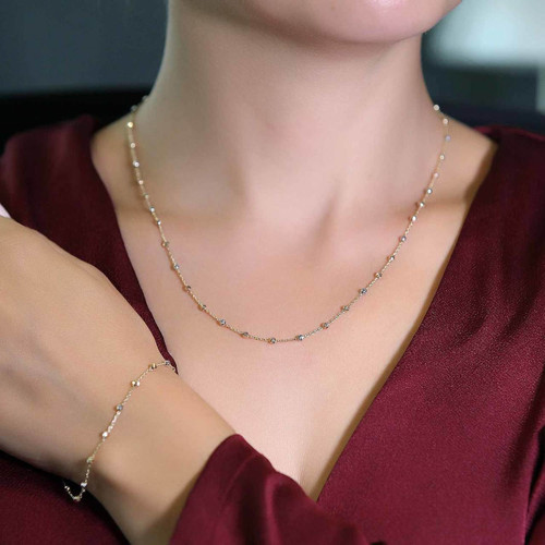 Zarif altın dorika toplu set 4.50 gram