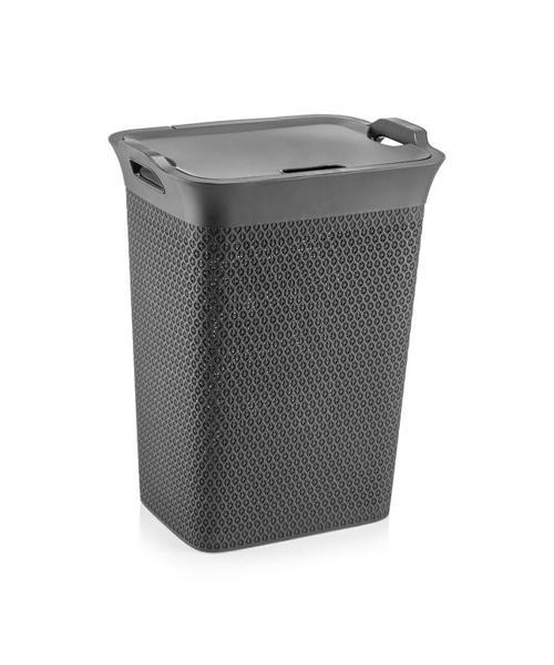SY-4630 Plastik Safir Kirli Çamaşır Sepeti 55 lt Antrasit