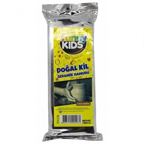 Funny Kids Beyaz Doğal Kil Seramik Hamuru 1000 g