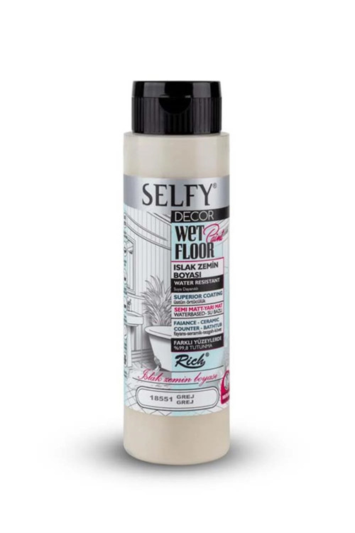 Selfy Decor ISLAK ZEMiN Boyası 500cc GREJ