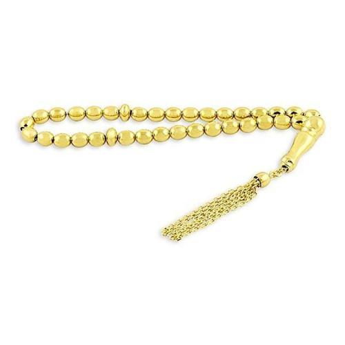 Tespih Oval Badem 12,75 Gram 14 Ayar Altın