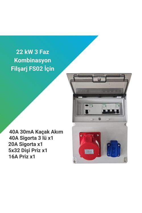 22 Kw 3 Fazlı Trifaze Kombinasyon Kutusu