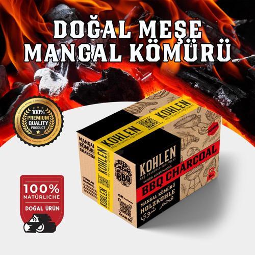 Doğal Meşe Mangal Kömürü Bbq Özel | Boylanmış | Doğal | 5 KG