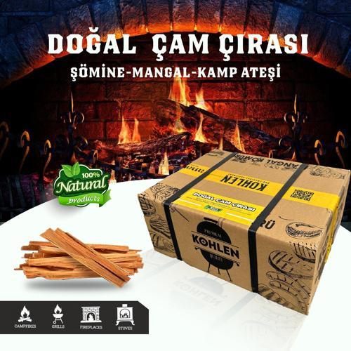 Doğal Çam Çırası - Şömine, Mangal ve Soba Için Hızlı Tutuşturucu