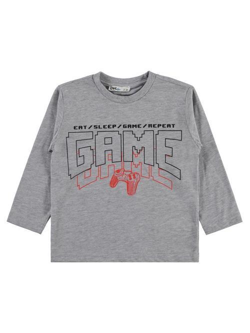 Game Baskılı 2-5 Yaş Sweatshirt - Gri4-5 Yaş
