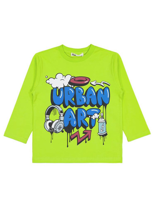 Urban Art Baskılı 2-5 Yaş Sweatshirt - Yeşil2-3 Yaş