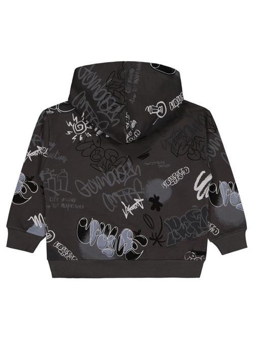 Grafiti Empirme Baskılı 10-13 Yaş Sweatshirt - Gri13-14 Yaş
