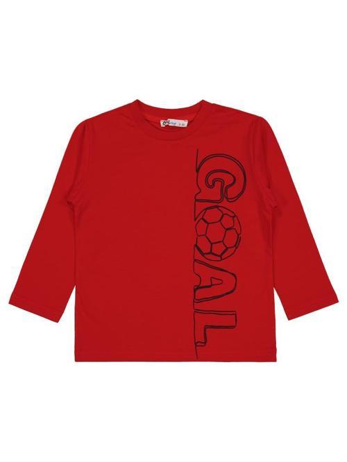 Goal Baskılı 2-5 Yaş Sweatshirt - Kırmızı5-6 Yaş