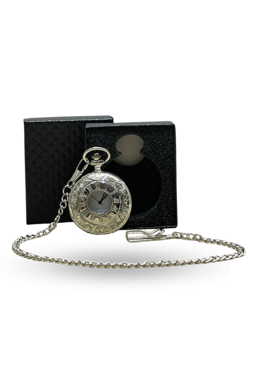 Büro Ev Ofis Hediyesi için Kutulu Silver Roma Rakam Stil Köstekli Saat