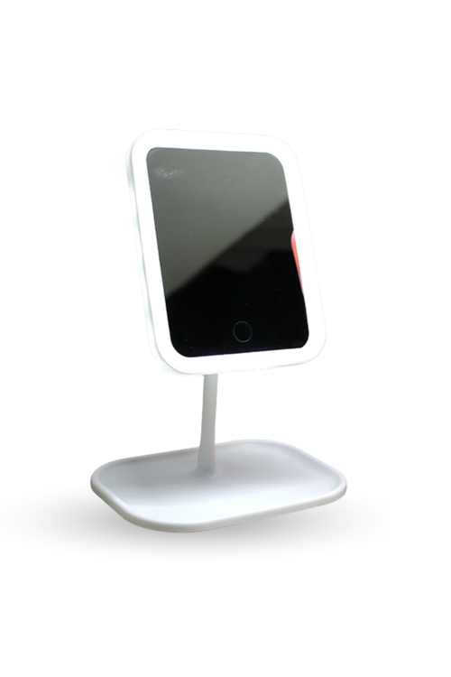 Büro Ev Ofis Kişisel Bakımı için 29X19CM Ledli Masaüstü Dikdörtgen Makyaj Aynası