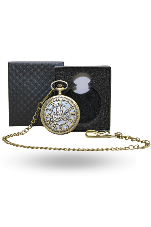 Büro Ev Ofis Hediyesi için Kutulu Antik Mekanik Figür Köstekli Saat