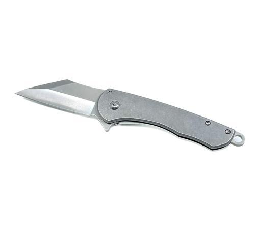 Metal Gövde Frame Lock Katlanır Çakı - Satin Krom