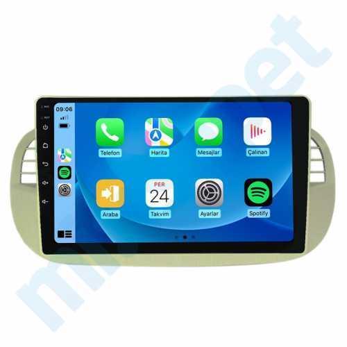 Fiat 500 / 500C Beyaz 2011-2015 8 Gb Ram 128 Gb Hafıza 9 İnç Android Auto Ve Carplay