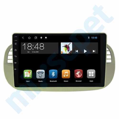 Fiat 500 / 500C Beyaz 2011-2015 4 Gb Ram 32 Gb Hafıza Qled 9 İnç Android Auto Ve Carplay