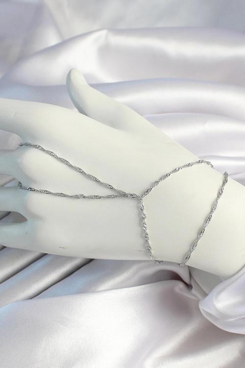 Pirinç Gümüş Renk Esnek Burgu Zincirli Şahmeran