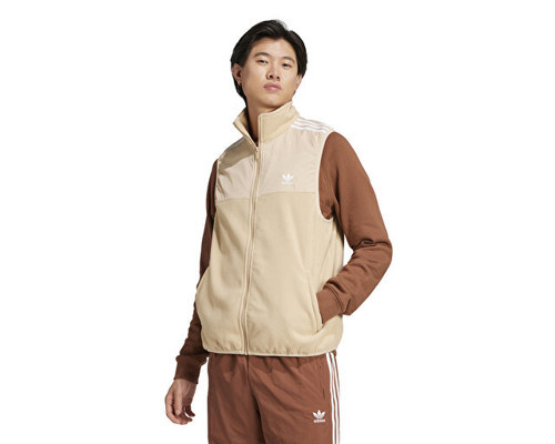Fleece Vest Erkek Günlük Yelek IZ2483 Krem