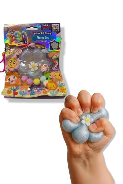 Taba World Flora Lee Parfümlü Çiçek Squishy Oyuncak Seri 1 Pom Pomlu ve Anahtarlıklı