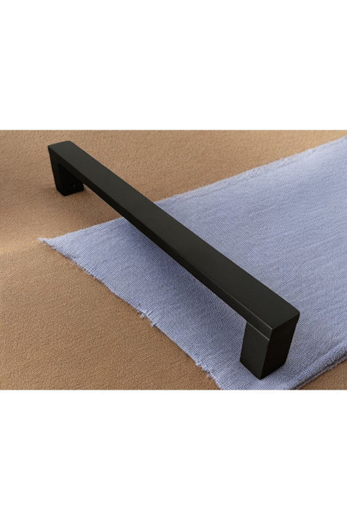 Şile Mat Siyah AP229 Çekme Kapı Kolu Sürgülü Çekme Kol 40 Cm 1 Adet