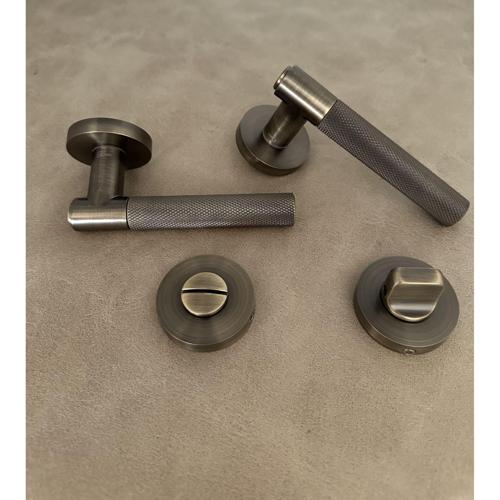 Rivax Meta Antik Sarı Zamak Yuvarlak Rozetli Wc Banyo Kapı Kolu 1 Takım