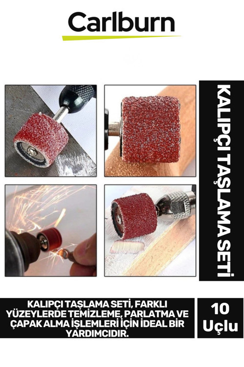 Özel Üretim Metal Ahşap Plastik Temizleme Parlatma Çapak Alma 10 Uçlu Kalıpçı Taşlama Seti