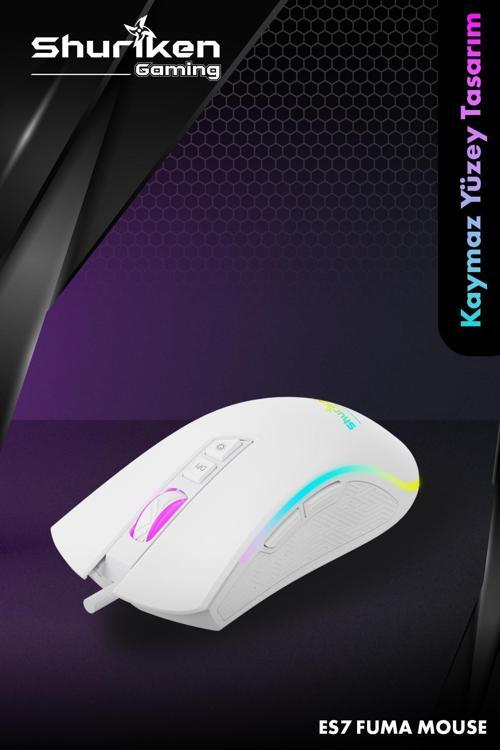 Es7 Fuma Rgb Gaming Makrolu Oyuncu Mouse - 4800Dpı