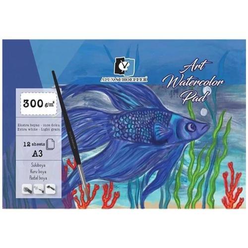 Art Watercolour Pad Sulu Boya Defteri Blok 300 gr. A3 12 yaprak