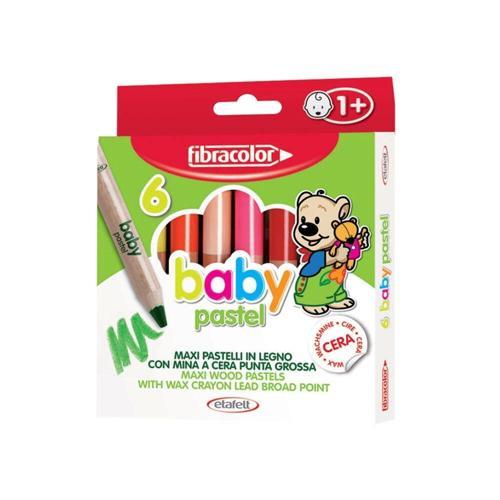 Baby Pastel 1+ Yaş Bebekler İçin Kalın Pastel Kalem 6 Renk