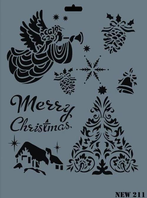 Stencil Boyama Şablonu 25x35 cm. NEW-211