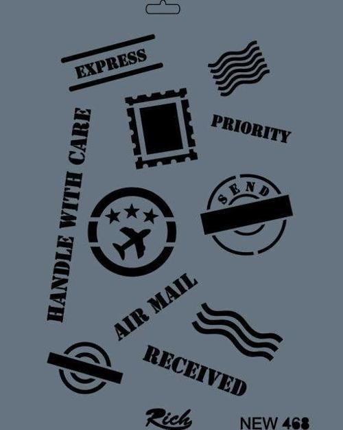 Stencil Boyama Şablonu 25x35 cm. NEW-468