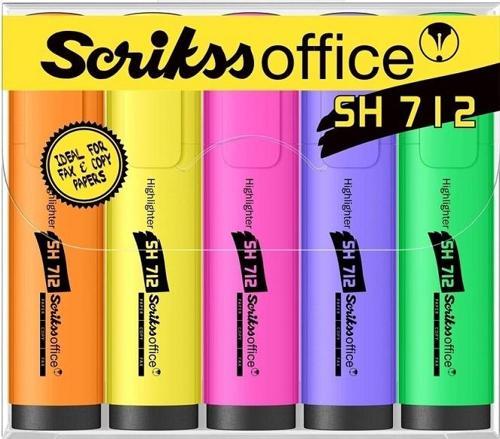 Office Highlighter Fosforlu İşaretleme Kalemi Seti 5 Renk