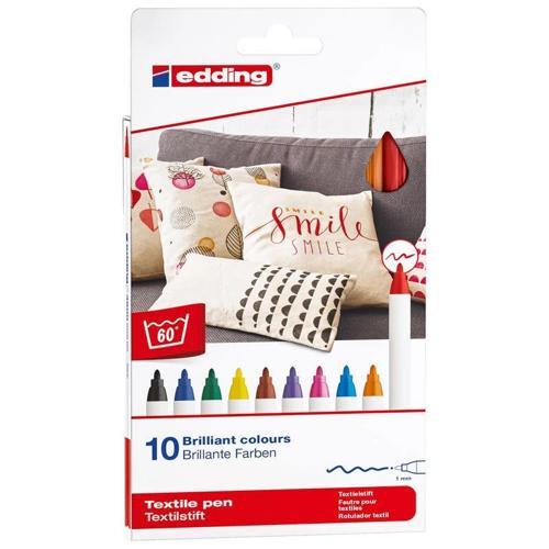 4600 Kumaş Tekstil Boyama Kalemi Seti 10 Renk BASIC