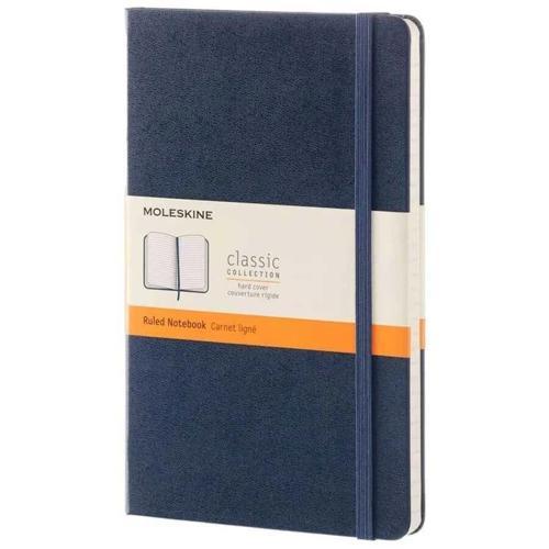 Sert Kapak Çizgili Defter L Boy 13x21 cm. 240 Sayfa Safir Mavi