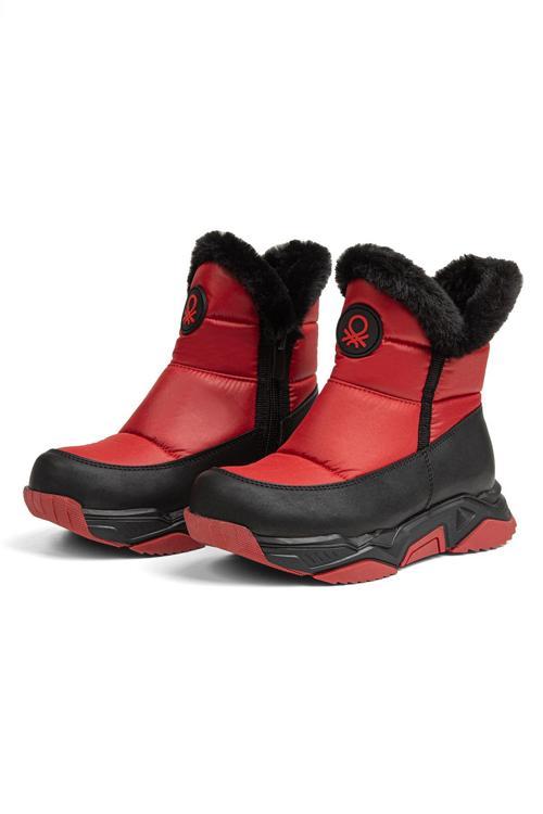 ® | BN-70009 - Kırmızı Siyah - Çocuk Bot