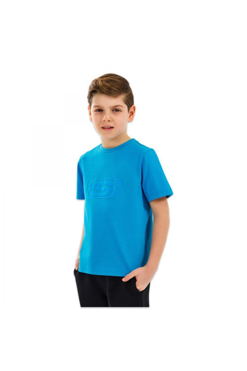 Sk232080 B Essentials Mavi Çocuk T-Shirt