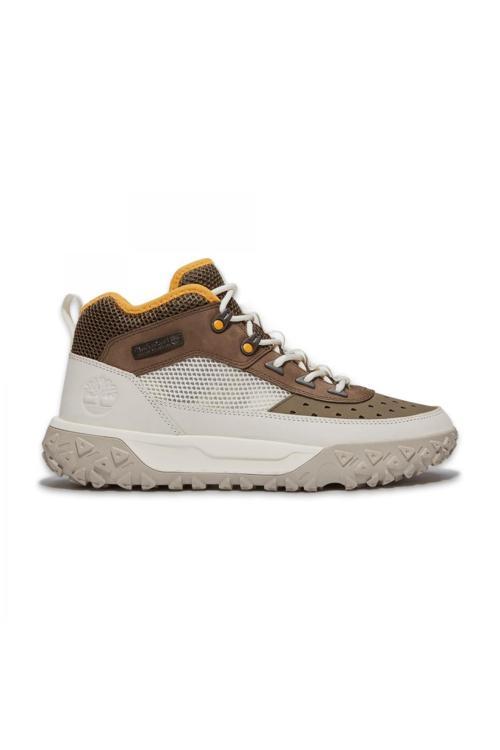 Tb0A6Cw1 Greenstride Motion 6 Mid Lace Up Sneaker Kahve-Beyaz Erkek Ayakkabı
