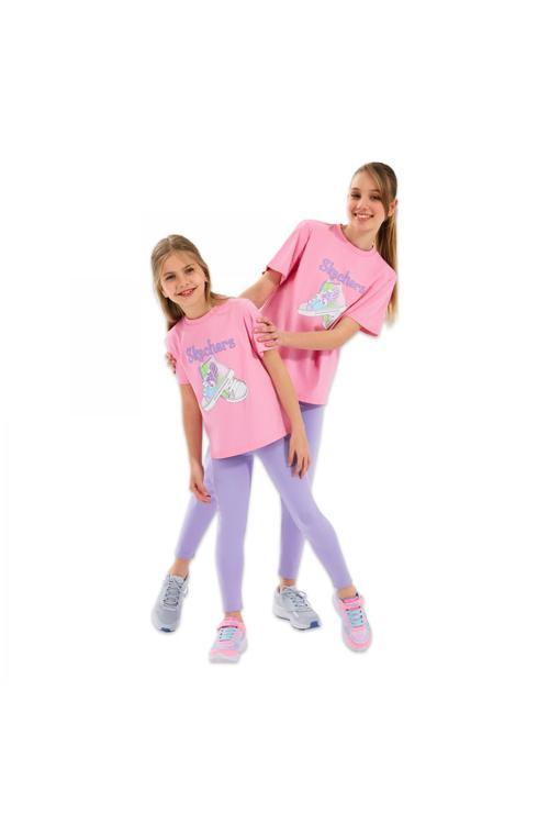 Sk2510019 G Graphic Tee Pembe Kız Çocuk T-Shirt