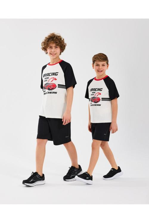 B 2 Yard Fleece Sweatshort Büyük Erkek Çocuk Siyah Şort Sk2510075-001