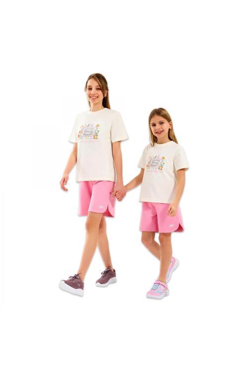 Sk2510115 G Regular Fit Graphic Tee Beyaz Çocuk T-Shirt