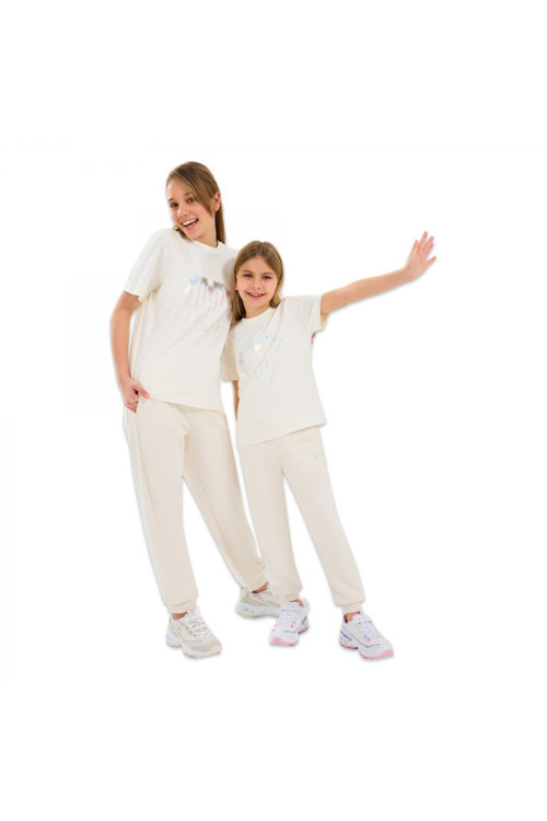 Sk2510122 G Graphıc Tee Beyaz Kız Çocuk T-Shirt