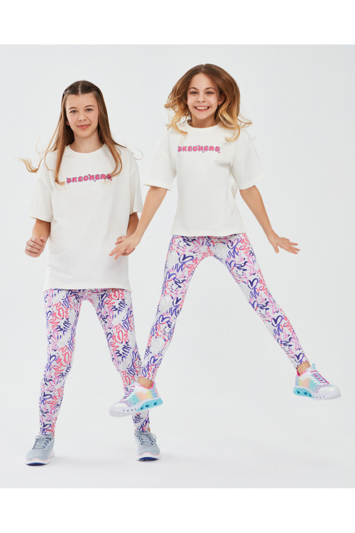 Legging G Ankle Büyük Kız Çocuk Beyaz Tayt Sk241048-102