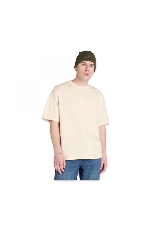 Tb0A5Mnt Hampthon Tonal Stack Logo Tee Krem Erkek T-Shirt