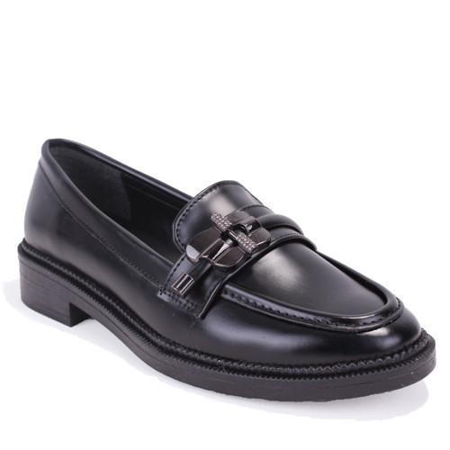DZA07-863705 Siyah Günlük Loafer Kadın Ayakkabı