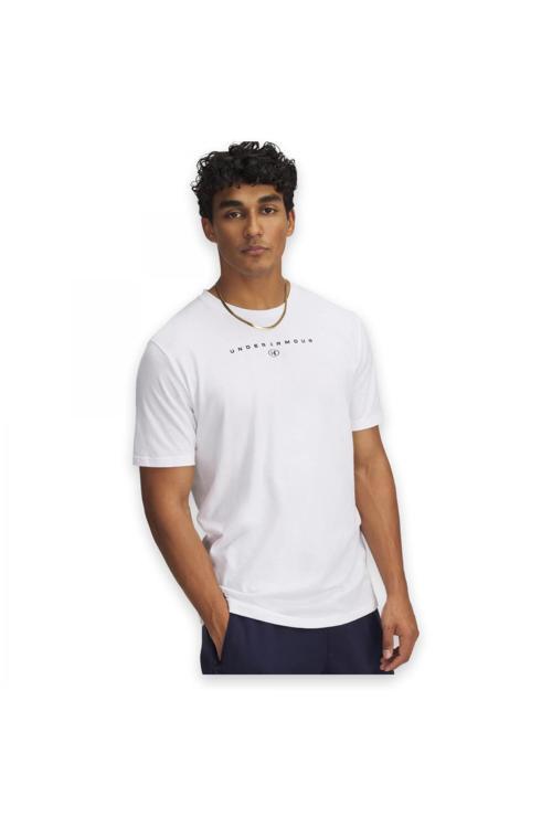 6000211 Ua M Stacked Logo Ss Beyaz Erkek T-Shirt