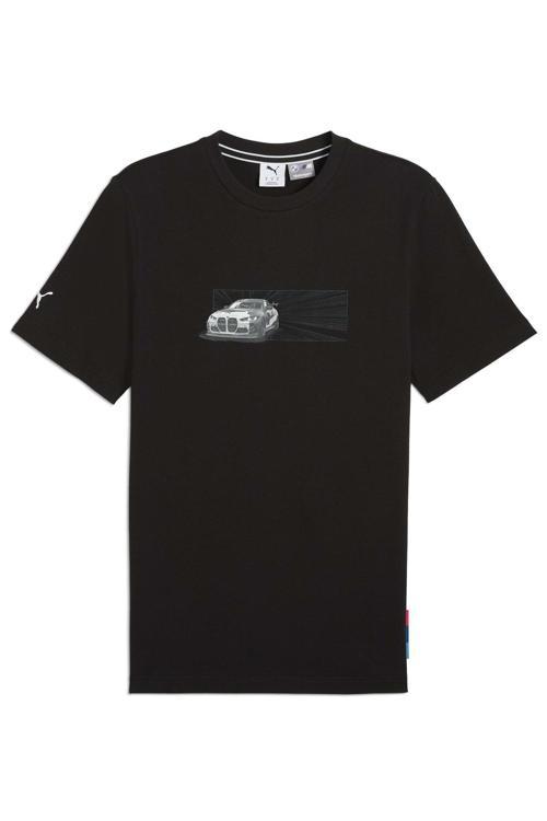 630624-01 Bmw Mms Car Graphic Tee Bmw Team Tişört Erkek T-Shirt Siyah