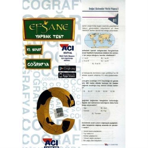Efsane 10.Sınıf Coğrafya Yaprak Test
