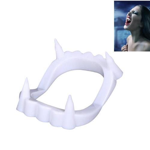 Nessiworld Beyaz Renk Çift Damak Takma Vampir Dişi