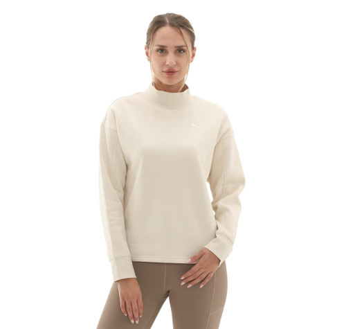 688152-87 Puma Her Relaxed Crew Fl Kadın Sweatshirt Bej