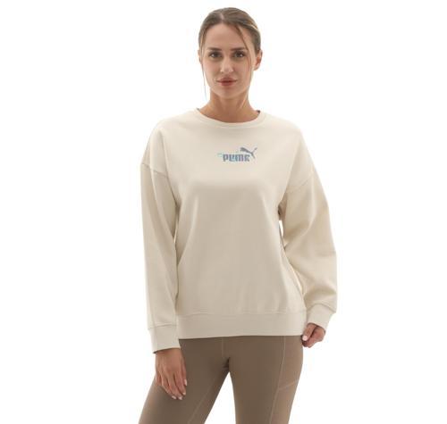 688078-87 Puma Ess Nature 2.0  Crew Kadın Sweatshirt Bej