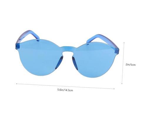 Nessiworld Sert Mika Oval Şekilli Çerçevesiz Gözlük Retro Parti 5x14 cm